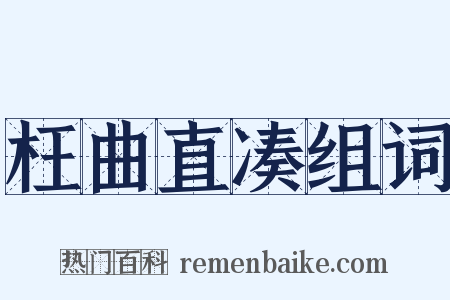 枉曲直凑组词是什么意思的图片